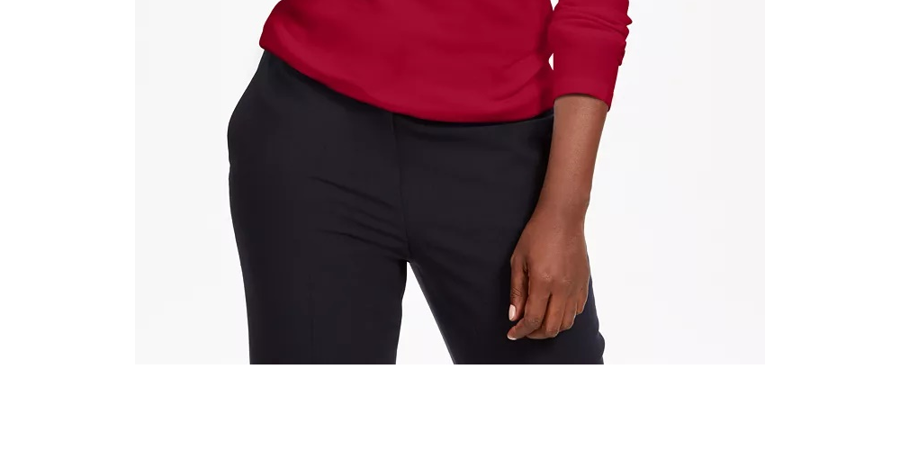 Karen Scott Suéter Feminino com Tachas e Gola Falsa Vermelho Tamanho Médio