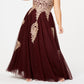 Vestido de festa feminino plus size bordado sem alças, roxo escuro, tamanho 14W, da Say Yes To The Prom