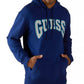 Guess Moletom com capuz masculino com estampa de logotipo azul tamanho XX-grande