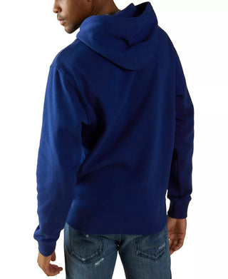 Guess Moletom com capuz masculino com estampa de logotipo azul tamanho XX-grande