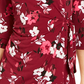 Blusa feminina Alfani com estampa lateral e amarração lateral, tamanho vinho, pequena, G