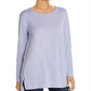 Túnica feminina Eileen Fisher com decote redondo, azul, tamanho pequeno M