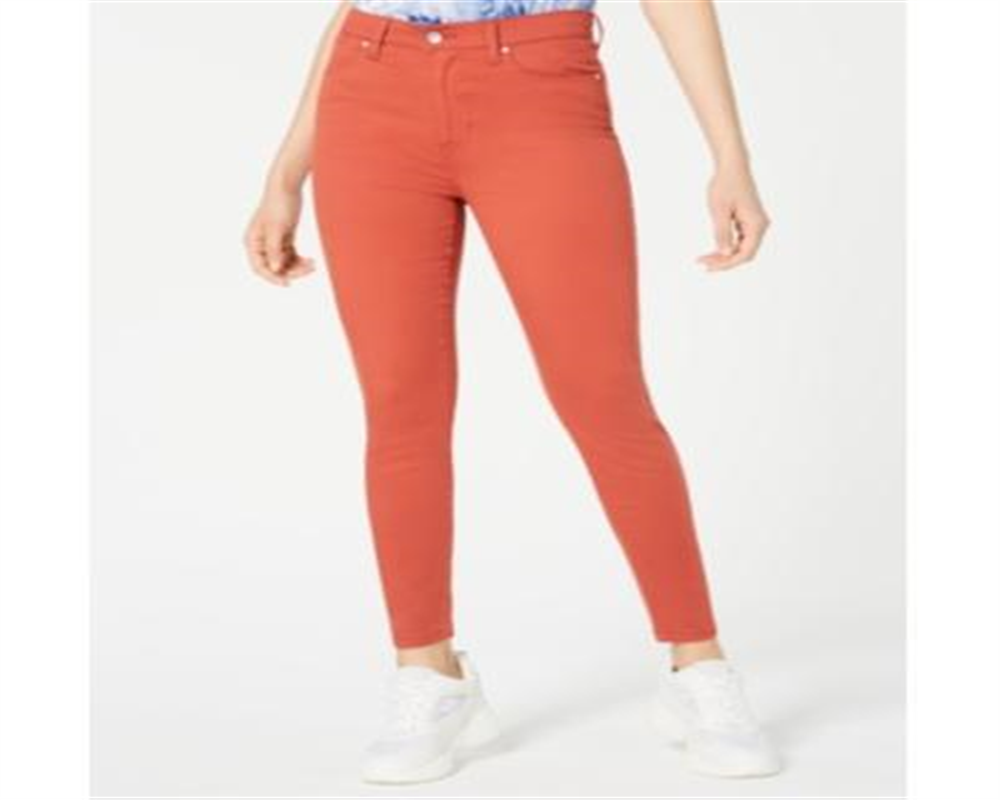 Calça Jeans Feminina Rosa Celebrity Laranja Tamanho 5