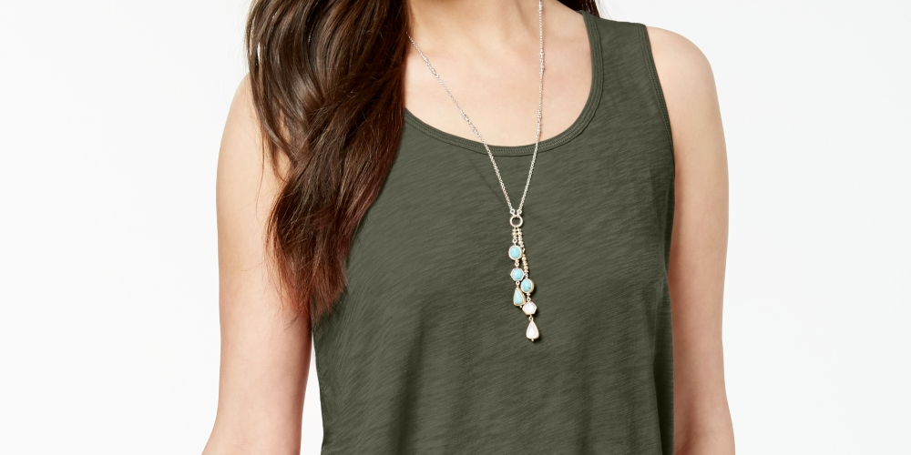 Regata feminina estilo &amp; co swing verde tamanho pequeno P