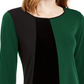 Blusa feminina Alfani Colorblock assimétrica verde tamanho XX-G