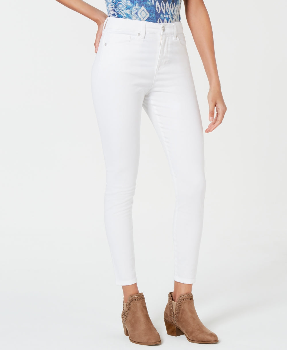 Calças jegging femininas de cintura alta sem costura Style &amp; Co, brancas, tamanho 10