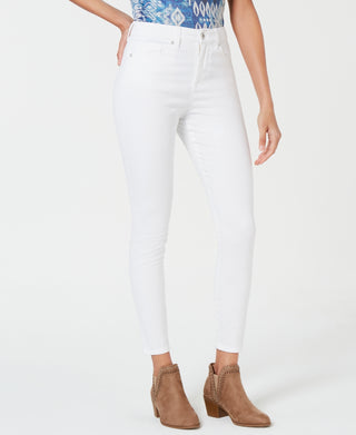 Calças jegging femininas de cintura alta sem costura Style &amp; Co, brancas, tamanho 10