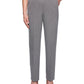 Calça feminina reta para sala de reuniões Alfred Dunner, cinza, tamanho 18x4,5