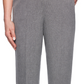 Calça feminina reta para sala de reuniões Alfred Dunner, cinza, tamanho 18x4,5