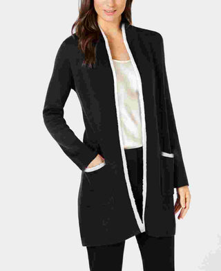 Cardigan aberto feminino Alfani, preto, tamanho pequeno e pequeno