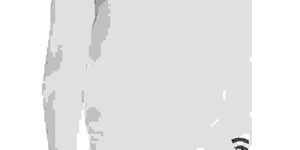 Karl Lagerfeld Paris Moletom Masculino com Estampa de Logo e Painéis, Branco, Tamanho Grande