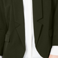 Blazer feminino Alfani com gola entalhada verde-oliva, tamanho pequeno G