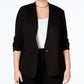 Blazer feminino Rachel Roy Trendy Ponte, preto, tamanho 2X