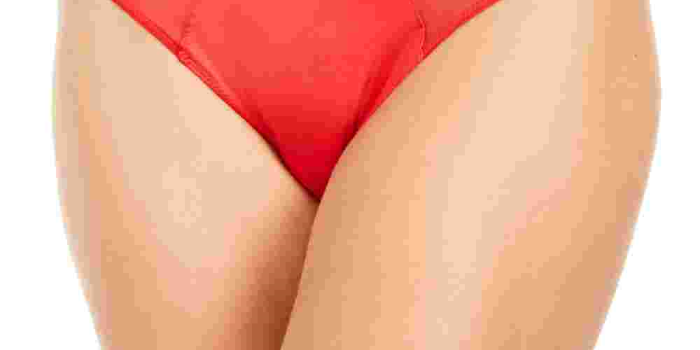 Biquíni de cetim feminino DKNY vermelho tamanho P