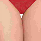 Biquíni feminino B.Tempt'd By Wacoal Lace Kiss, vermelho, tamanho médio