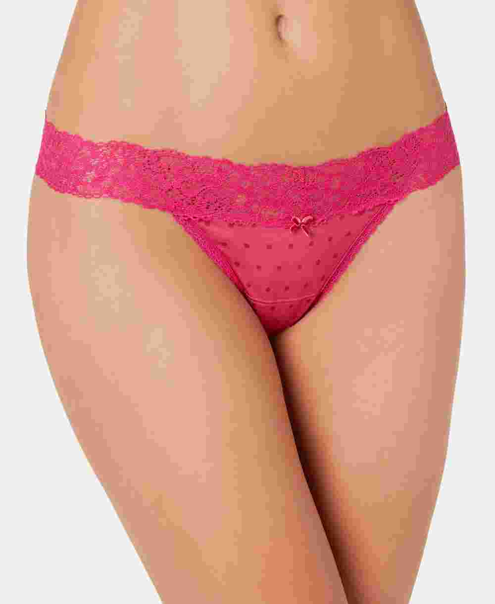 Maidenform Sexy Must Haves Feminino Tanga de Renda Rosa Tamanho 6