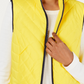 Colete feminino Charter Club com zíper frontal e acabamento contrastante, amarelo, tamanho médio