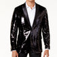 Blazer masculino slim fit reversível com lantejoulas, preto, tamanho extragrande, da INC International Concepts