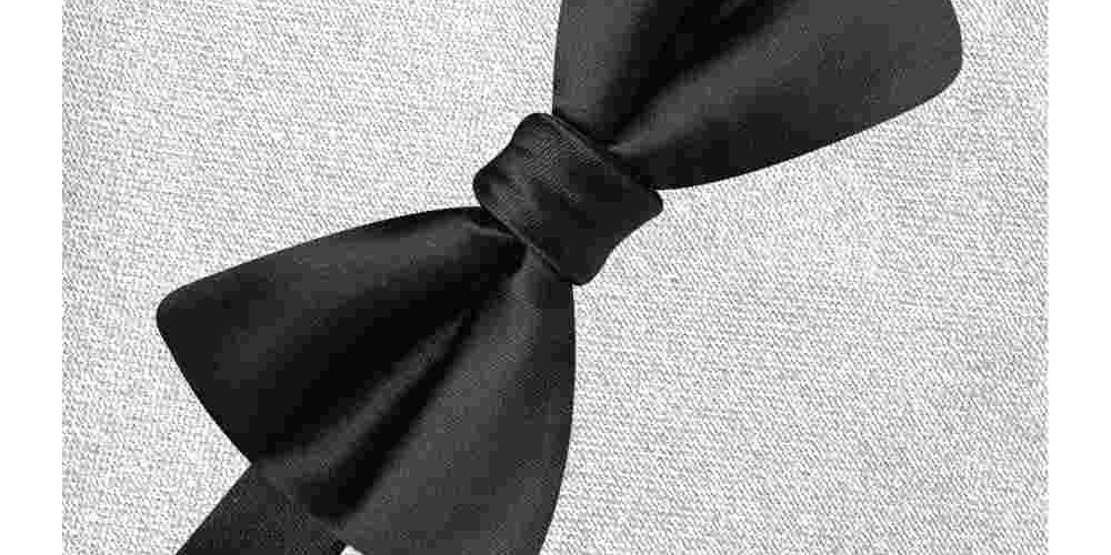 Conjunto de gravata borboleta e lenço de bolso masculino Alfani, tamanho regular, preto