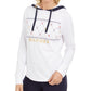 Tommy Hilfiger Sport Argyle Panel Hoodie Feminino Branco Tamanho XS