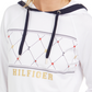 Tommy Hilfiger Sport Argyle Panel Hoodie Feminino Branco Tamanho XS