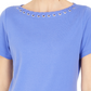 Karen Scott Top Feminino com Acabamento em Ilhós Roxo Tamanho P