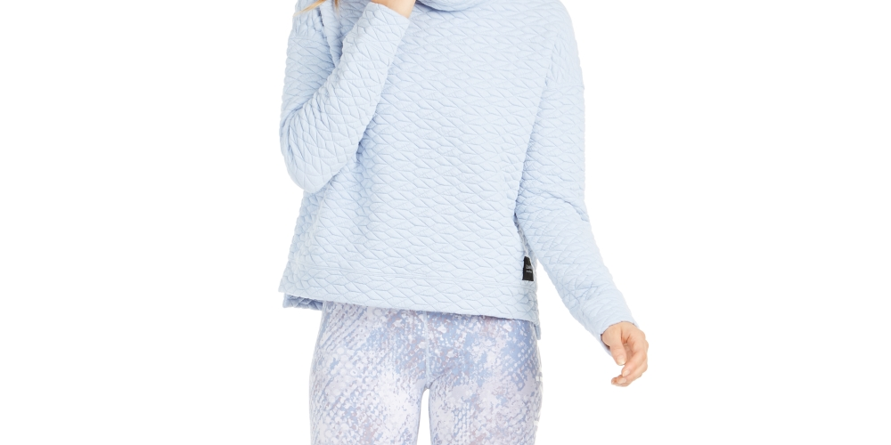 Blusa Calvin Klein Performance Feminina Gola Funil Acolchoada Cinza Tamanho X-G