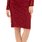 Vestido feminino Vince Camuto com bainha de renda floral 8 vermelho tamanho 8