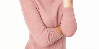 Suéter feminino de cashmere com gola alta Charter Club, rosa, tamanho pequeno e pequeno