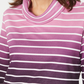 Karen Scott Sport Ombre Listrado Gola Alta Feminino Roxo Tamanho Médio