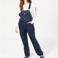 Macacão jeans Dickies Girl Junior com perna relaxada, azul, tamanho pequeno