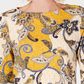 Charter Club Blusa feminina de algodão com estampa paisley e botões, tamanho dourado, pequena e pequena