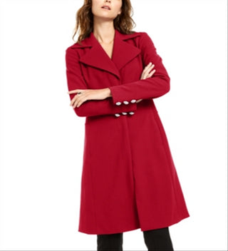 Casaco de malha ponte costurado feminino INC International Concepts, vermelho, tamanho médio