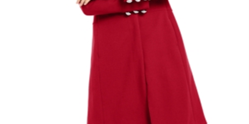 Casaco de malha ponte costurado feminino INC International Concepts, vermelho, tamanho médio