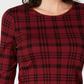 Charter Club Top xadrez de algodão feminino vermelho tamanho XX-G