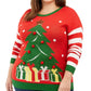 Ultra Flirt Suéter Feminino Trendy Plus com Árvore de Natal Vermelho Tamanho 3X