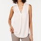 Blusa regata feminina Alfani com decote em V, rosa, tamanho pequeno e pequeno