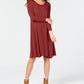 Vestido rodado feminino Style &amp; Co vermelho tamanho PS