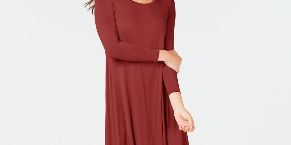 Vestido rodado feminino Style &amp; Co vermelho tamanho PS