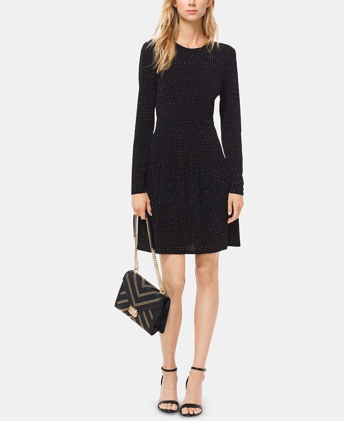 Vestido-camisa com detalhes Michael Michael Kors, tamanho pequeno, tamanho G