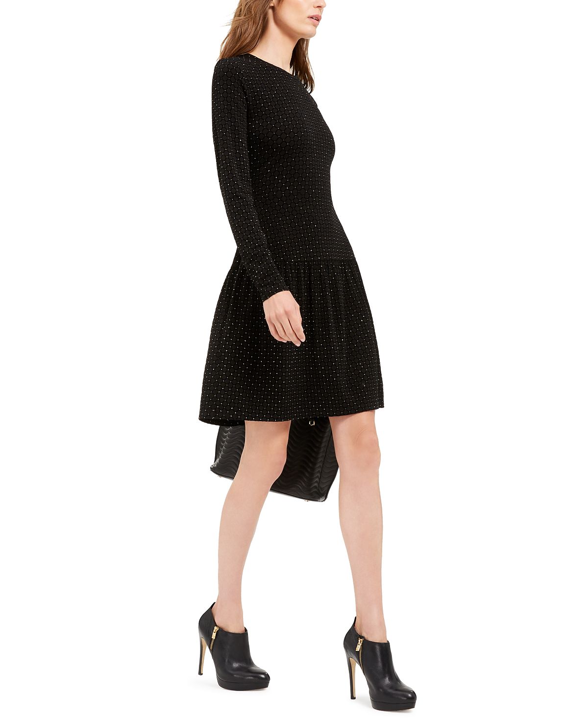 Vestido-camisa com detalhes Michael Michael Kors, tamanho pequeno, tamanho G