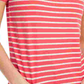 Blusa listrada com gola de renda Maison Jules feminina, laranja, tamanho X-S