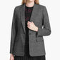 Calvin Klein Blazer Xadrez Feminino de Um Botão Cinza Tamanho 12