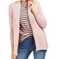 Suéter feminino Charter Club com gola xale e pontos mistos, rosa, tamanho pequeno P