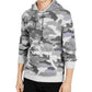 Suéter térmico masculino Sun + Stone camuflado, manga comprida, ajuste grande, com cordão, cinza, tamanho grande