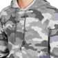 Suéter térmico masculino Sun + Stone camuflado, manga comprida, ajuste grande, com cordão, cinza, tamanho grande