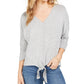 Top feminino com amarração frontal estilo &amp; co, cinza, tamanho GG