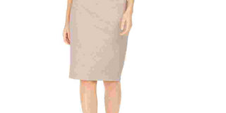 Vestido de festa feminino Vince Camuto com glitter, zíper, manga curta, ombro de fora, abaixo do joelho, marrom, tamanho 14