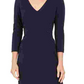Vestido longo feminino Jessica Howard com decote em V e strass, azul, tamanho 12