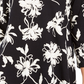 Blusa feminina estampada em jacquard, preta, tamanho pequeno P